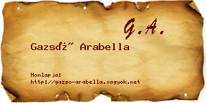 Gazsó Arabella névjegykártya